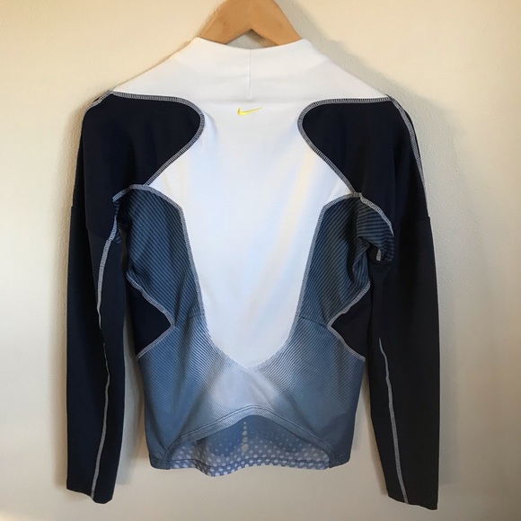 Nike Sphere React 1/4 Zip Running Top Navy White S - Picture 4 of 8
